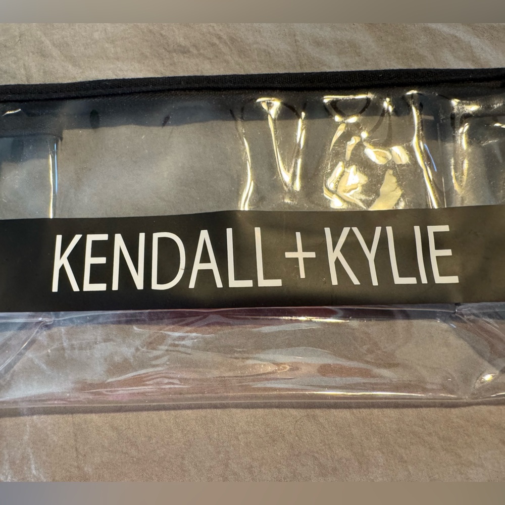 Kendall & Kylie Transparent Pouch with Black Accents - Picture 2 of 10